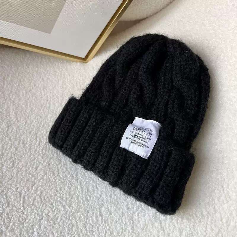 アウトドアファッション もこもこ二重編みニット帽