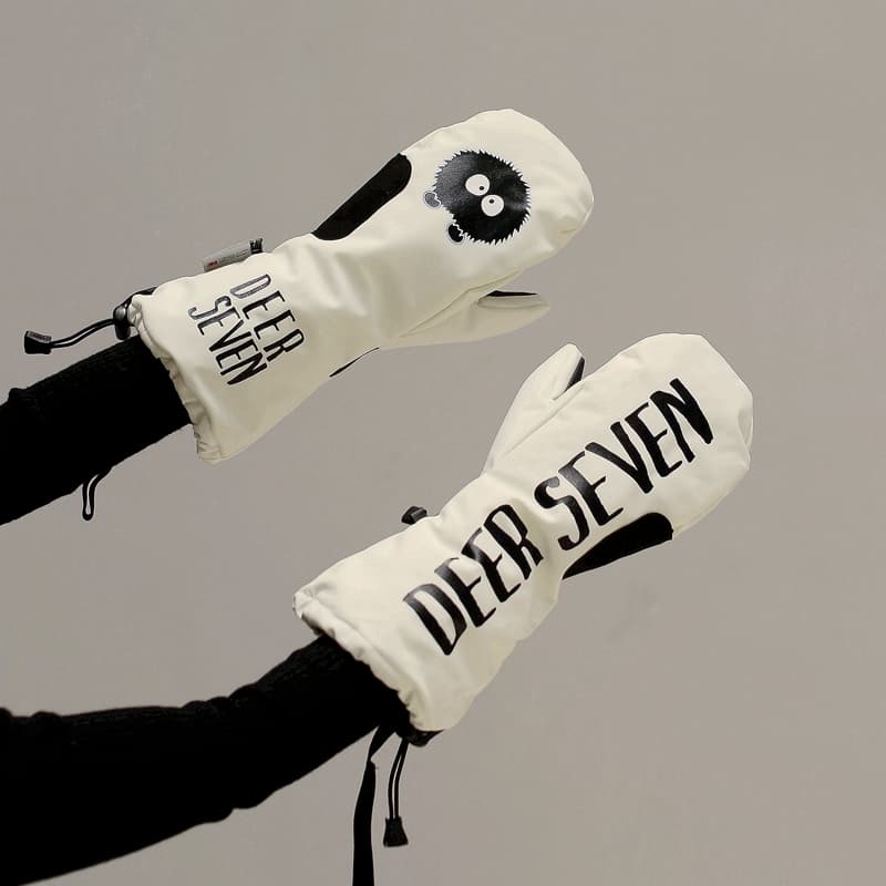 アウトドアファッション モフモフミトン防寒手袋