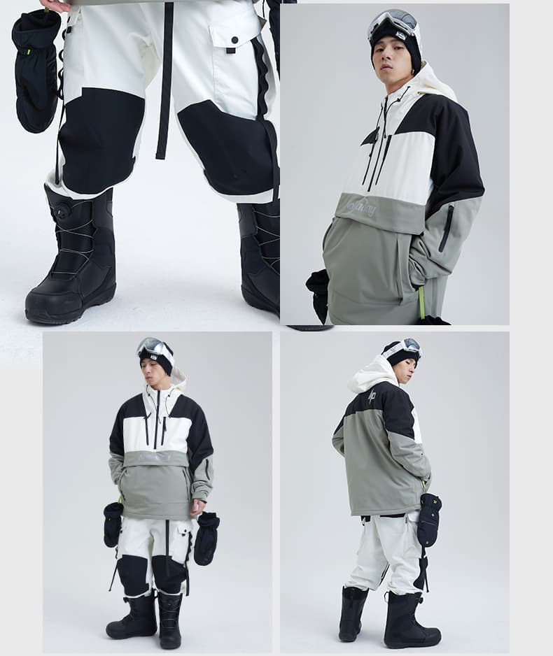 アウトドアファッション 冬山機能性ジップアップパーカー