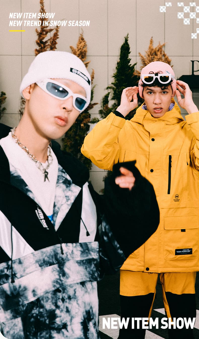 アウトドアファッション 雪山モードタイダイ柄セットアップ