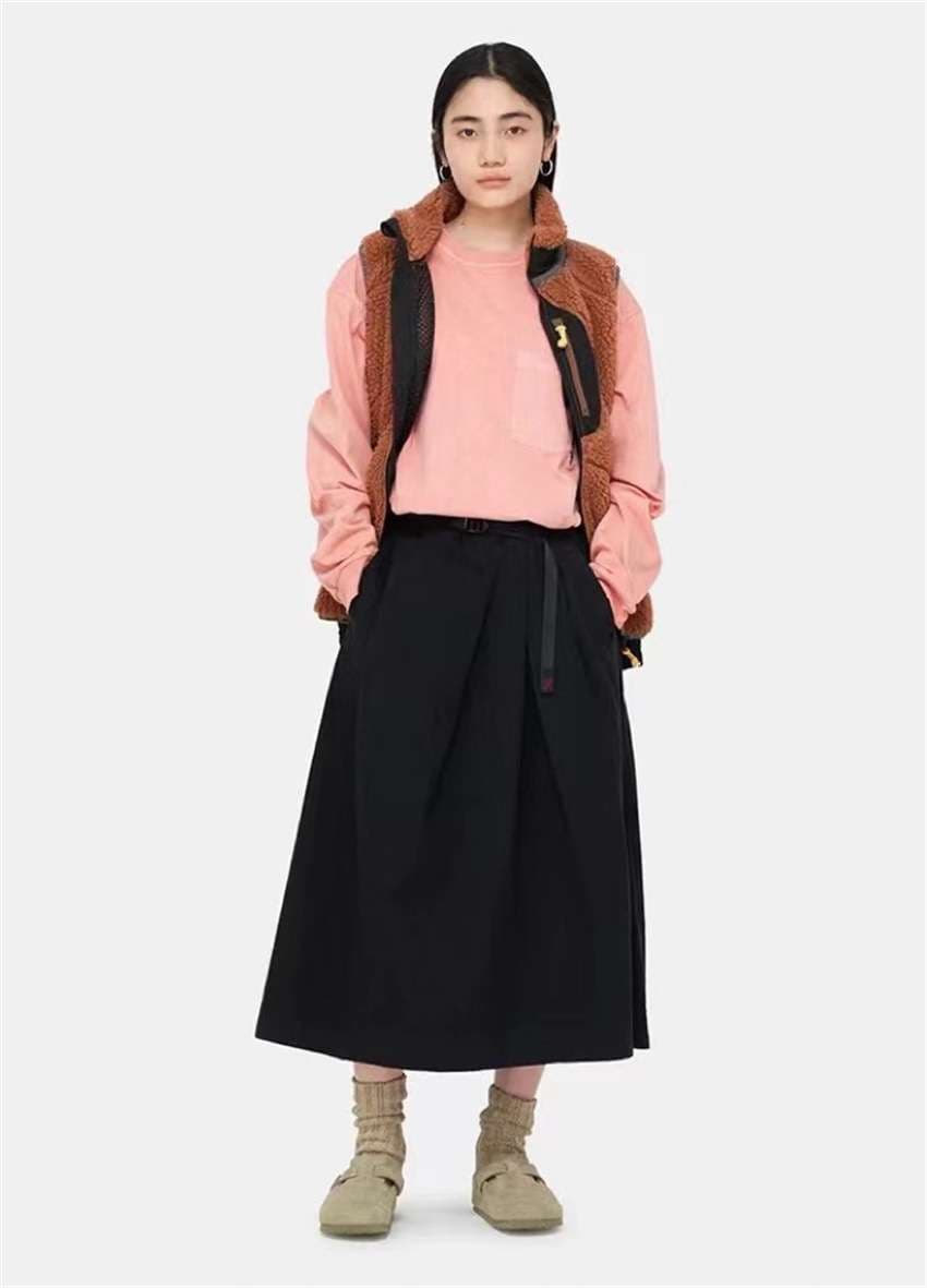 アウトドアファッション アウトドア ロング フレアスカート