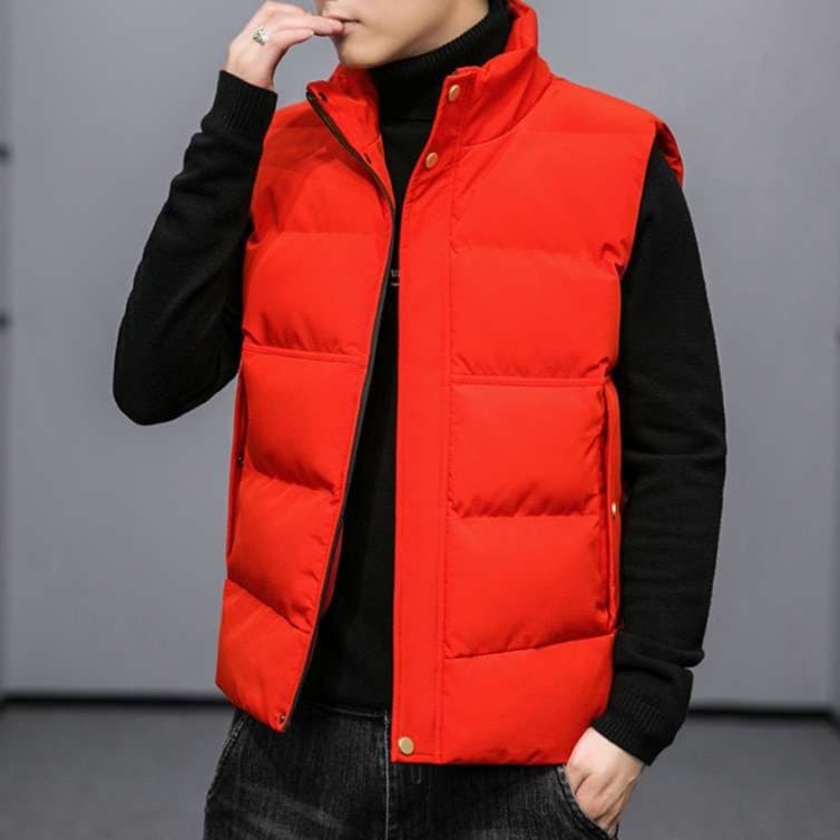 アウトドアファッション 防寒保温 中綿入りベスト