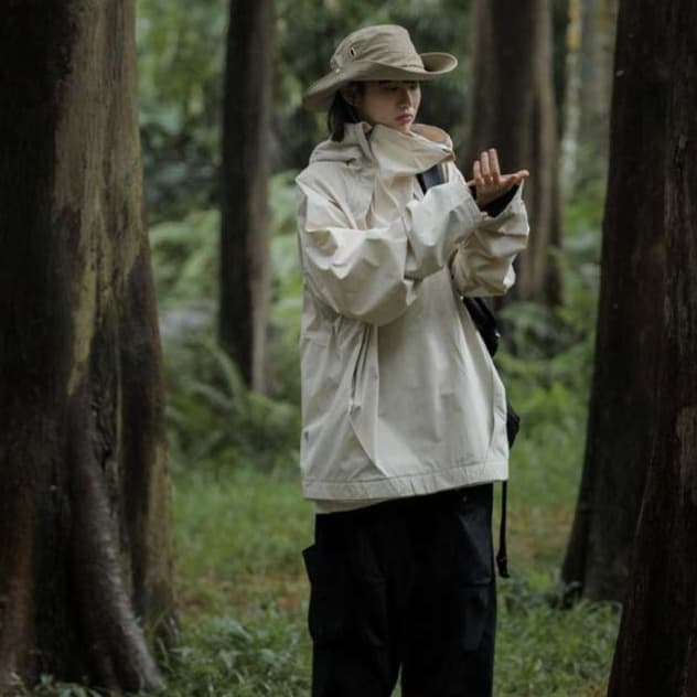 アウトドアファッション リラックス軽量アノラックパーカー