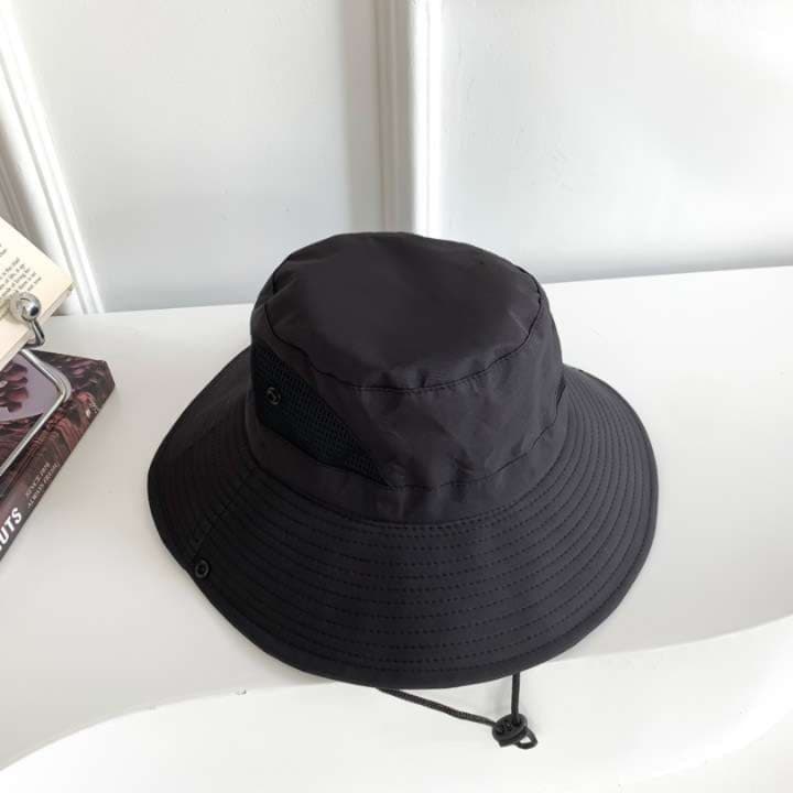 アウトドアファッション 速乾メッシュ付き つば広 サファリハット