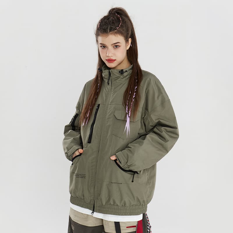 アウトドアファッション マウンテンジップアノラックパーカー