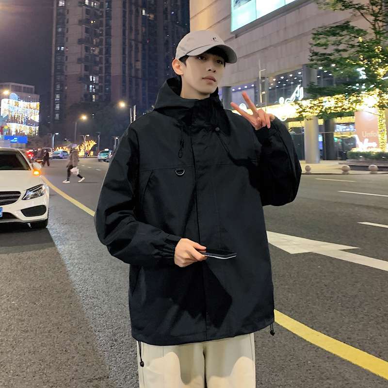 アウトドアファッション マウンテンパーカー ダブルジップ 中綿付き