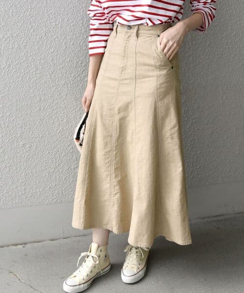 アウトドアファッション ロング丈マキシスカート