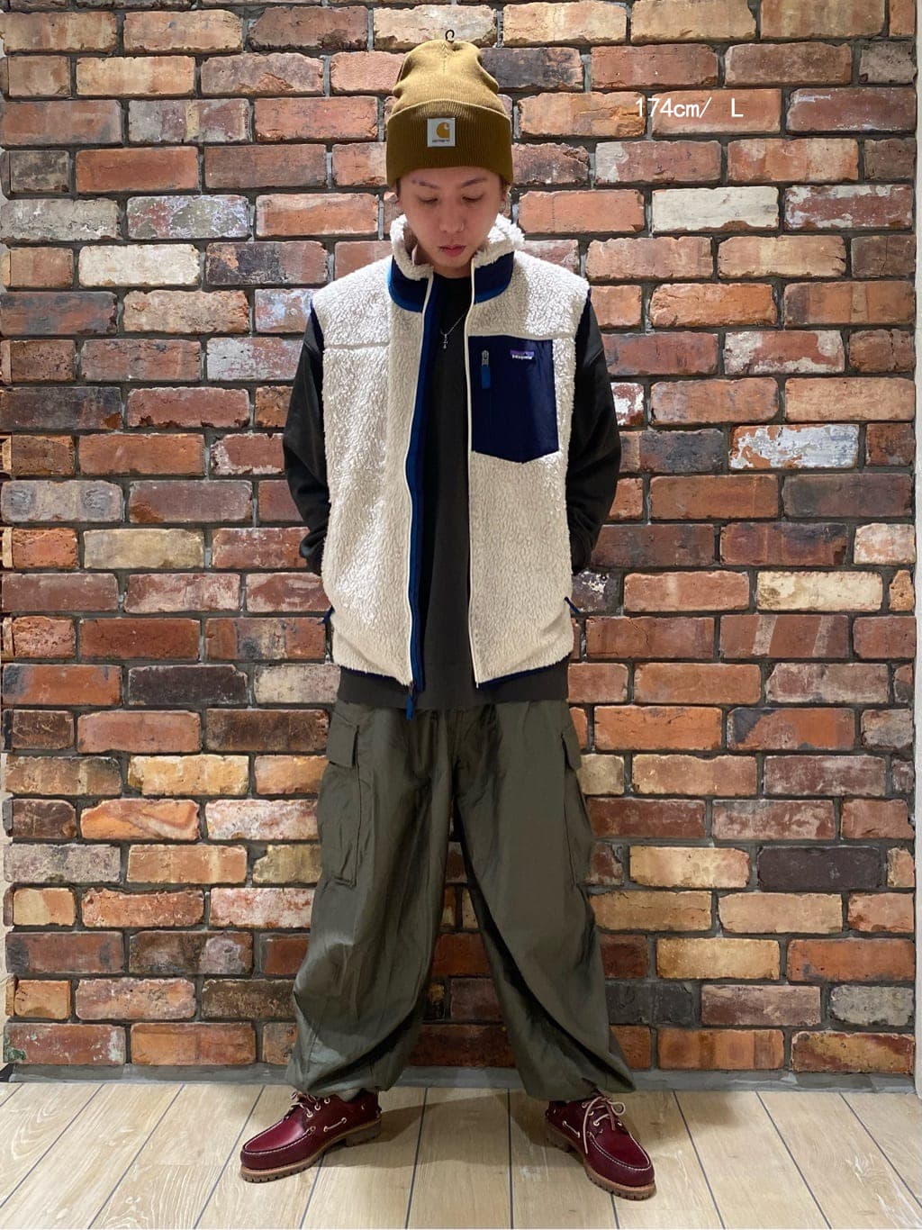 アウトドアファッション もこもこボアベスト 防寒アウター