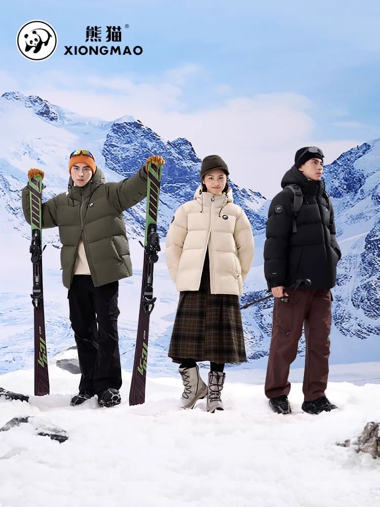 アウトドアファッション 雪山ダウンスタイル防寒着