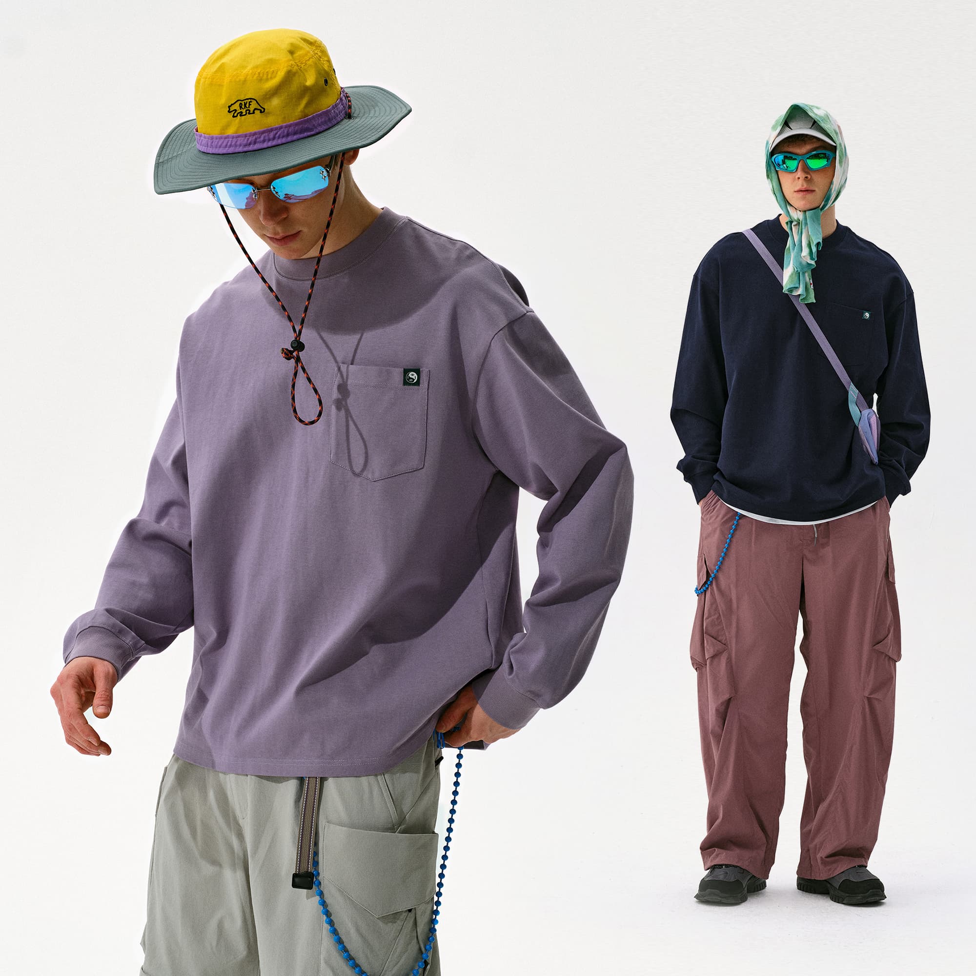 アウトドアファッション アウトドア風ゆったりスウェット