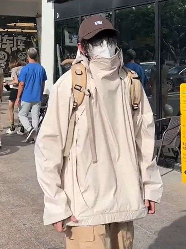 アウトドアファッション リラックス軽量アノラックパーカー