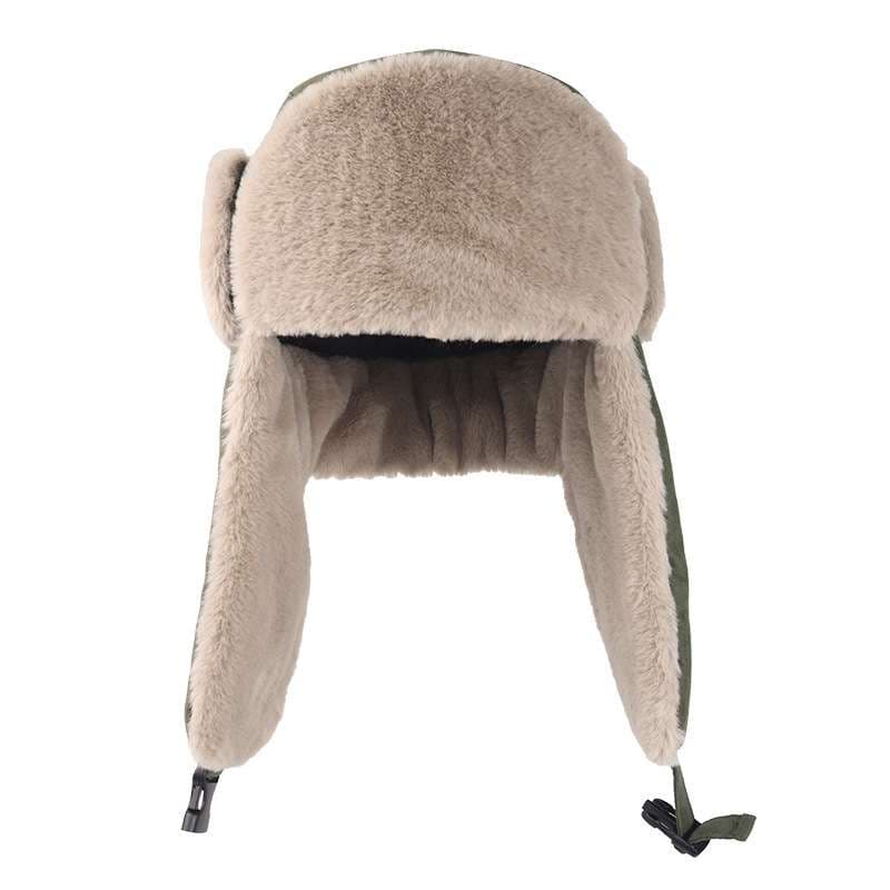 アウトドアファッション あったか耳当てつきロシアン帽子