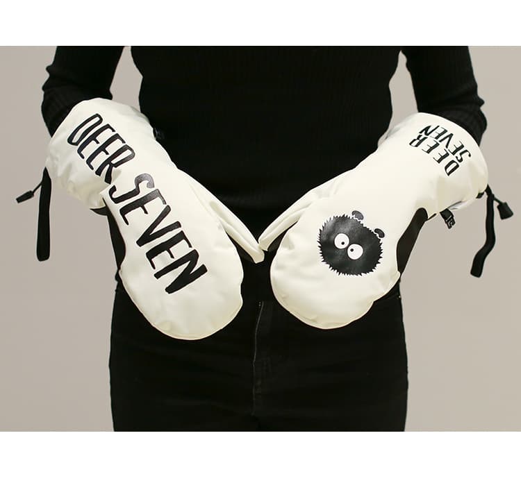 アウトドアファッション モフモフミトン防寒手袋