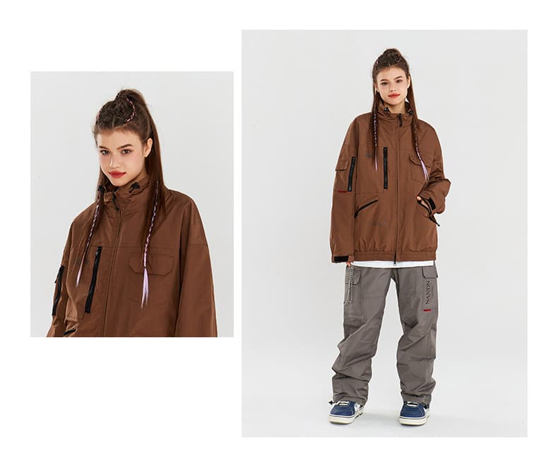 アウトドアファッション マウンテンジップアノラックパーカー