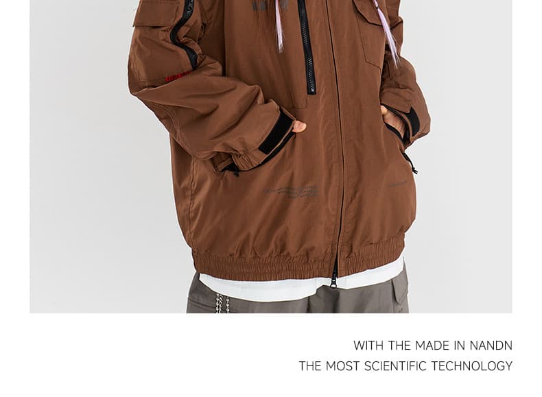 アウトドアファッション マウンテンジップアノラックパーカー