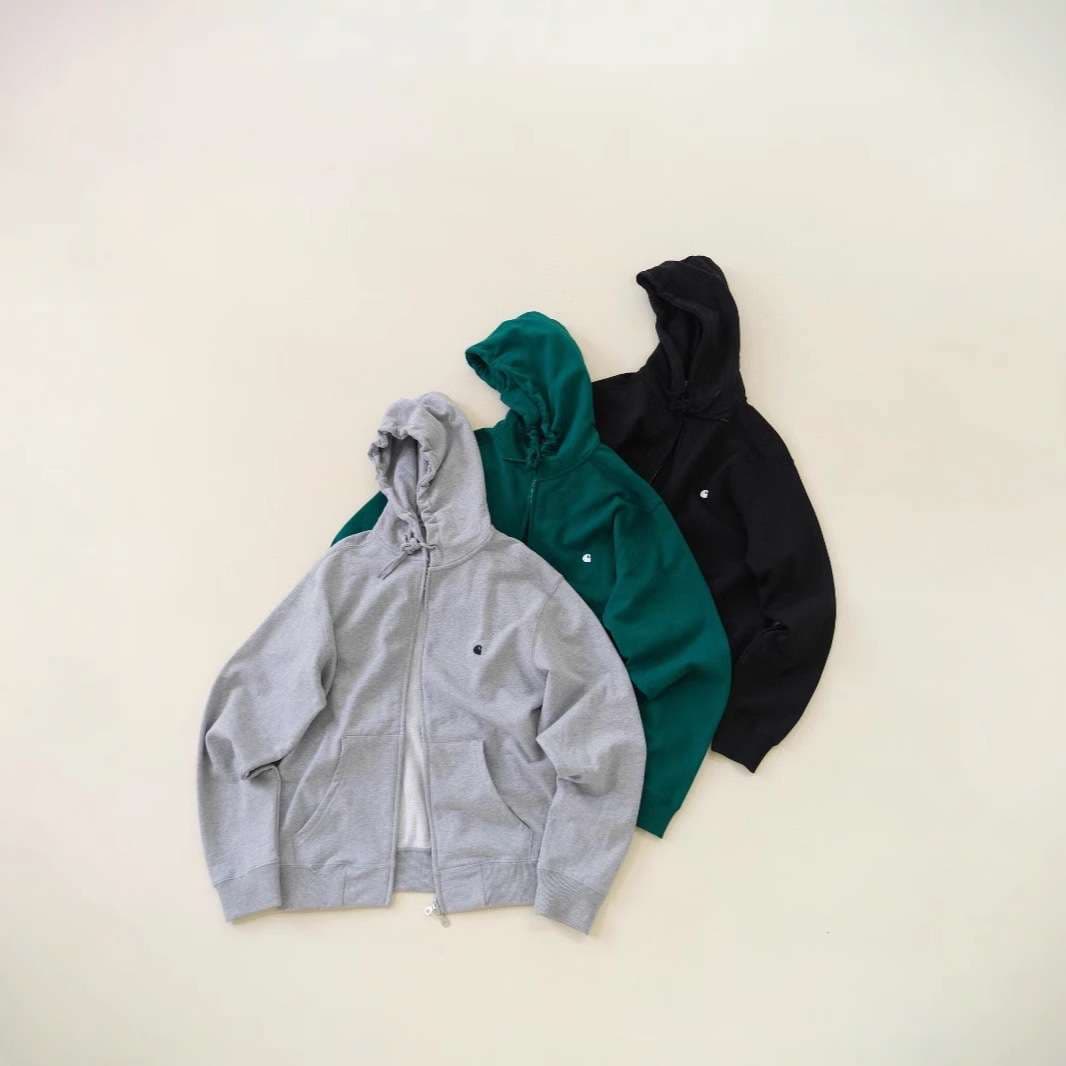 アウトドアファッション ジップアップロングパーカー体型カバー