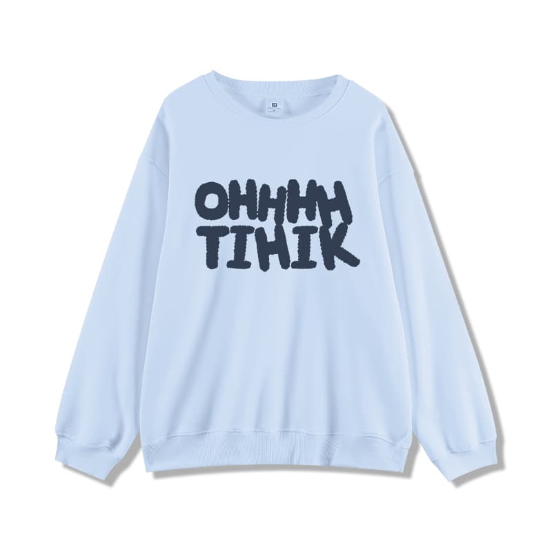 アウトドアファッション ゆったりロゴ入り裏起毛スウェット