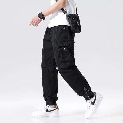 アウトドアファッション 機能性カーゴポケット付きジョガーパンツ