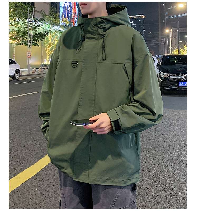 アウトドアファッション マウンテンパーカー ダブルジップ 中綿付き