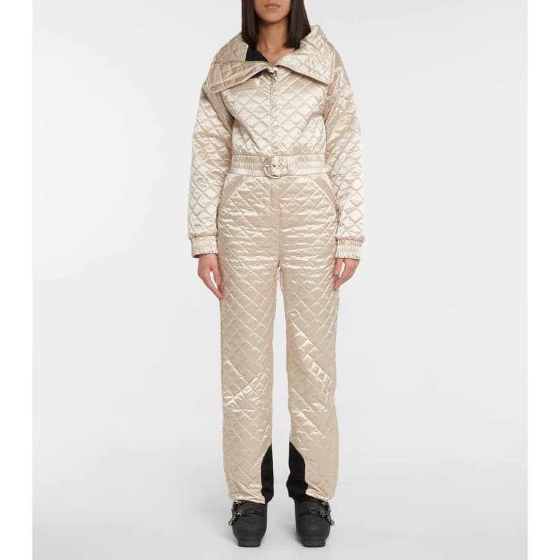 アウトドアファッション キルティング素材のスノーワンピース