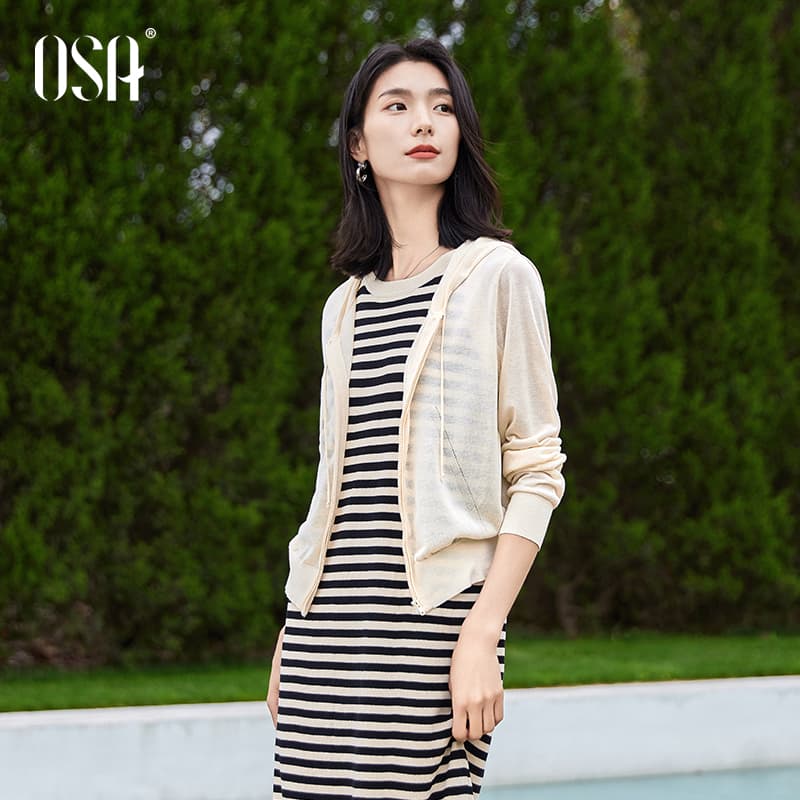 アウトドアファッション 春夏薄手ジップアップパーカー