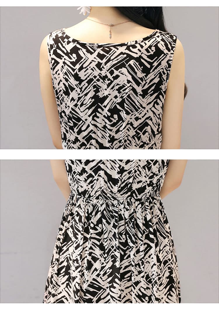 アウトドアファッション 幾何学模様のマキシワンピース