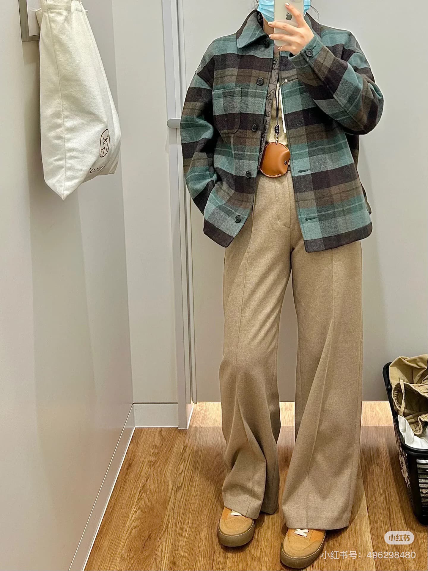 アウトドアファッション 格子柄シャツジャケット