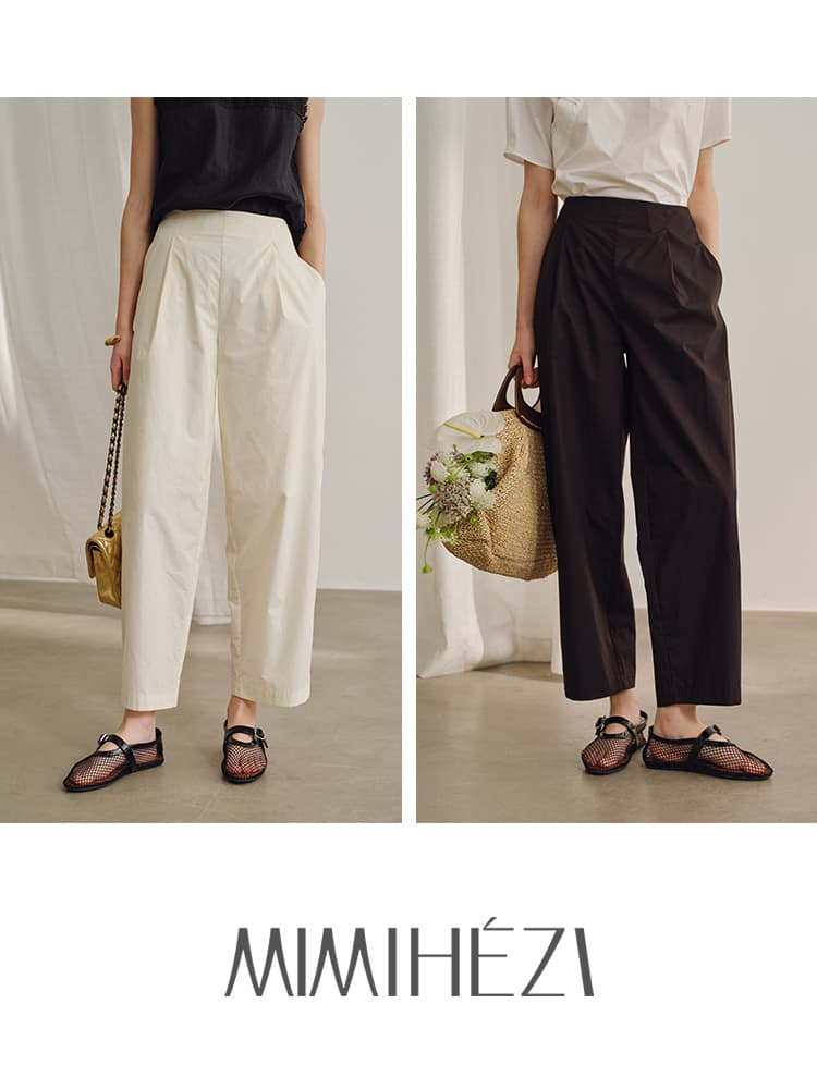 アウトドアファッション 涼やか麻混ワイドパンツ