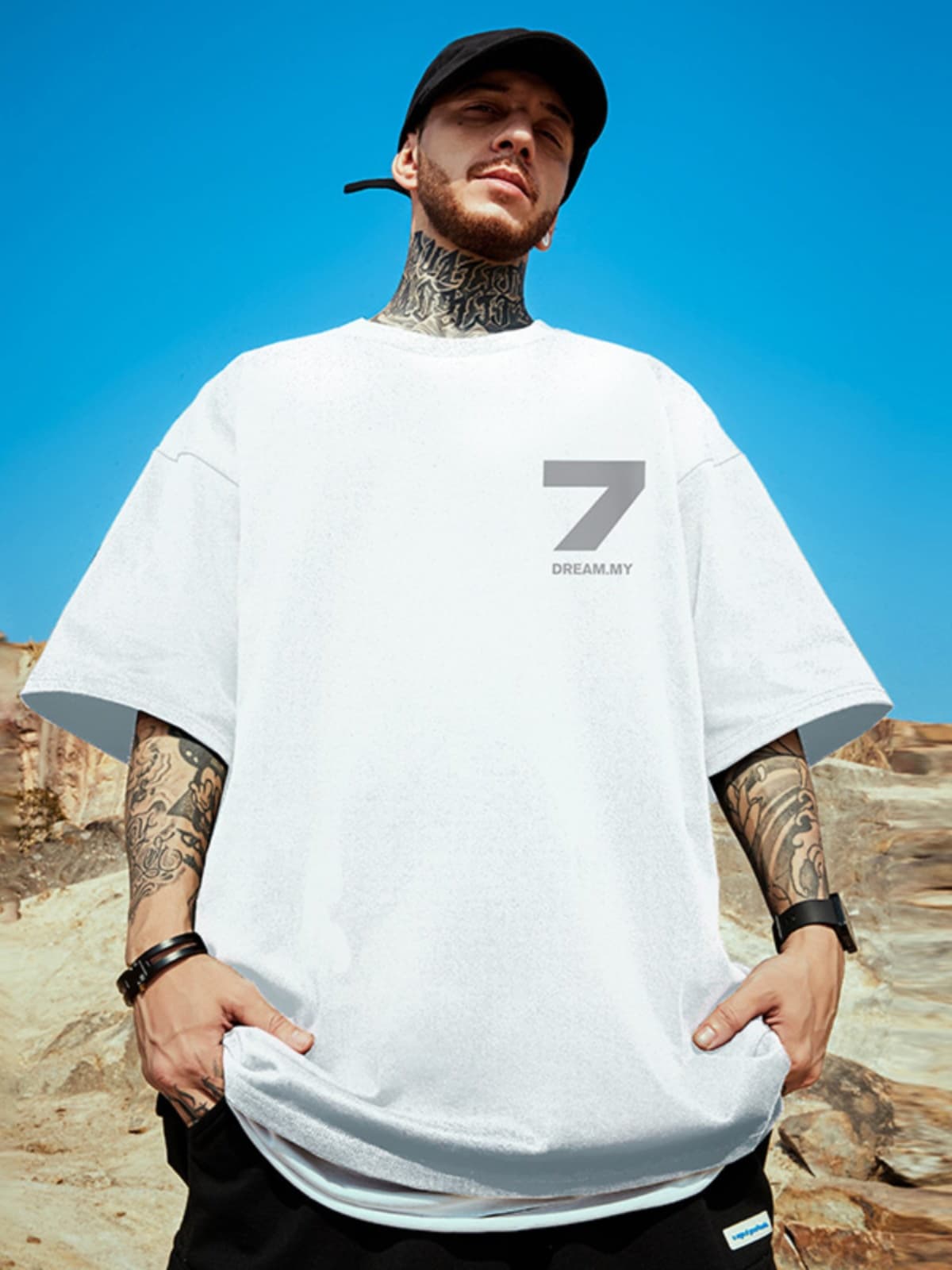 アウトドアファッション ゆったりシルエット 七番ロゴ 半袖