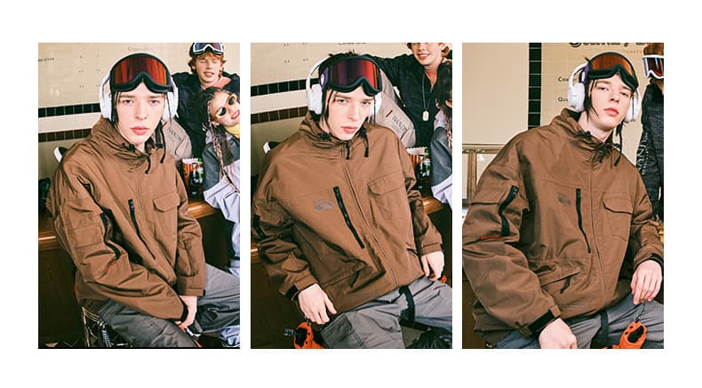 アウトドアファッション マウンテンジップアノラックパーカー