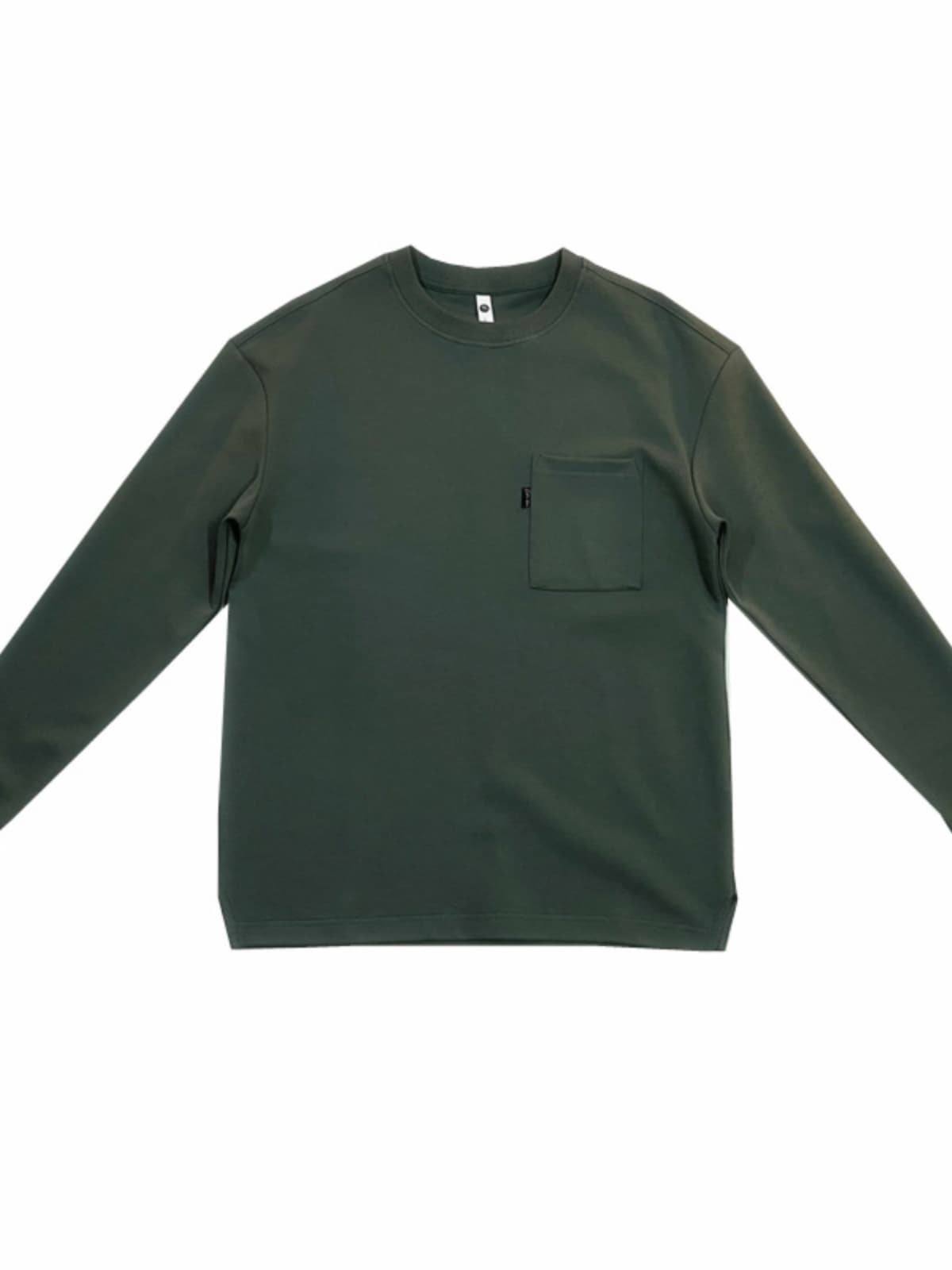 アウトドアファッション シンプル 胸ポケット付き長袖トップス