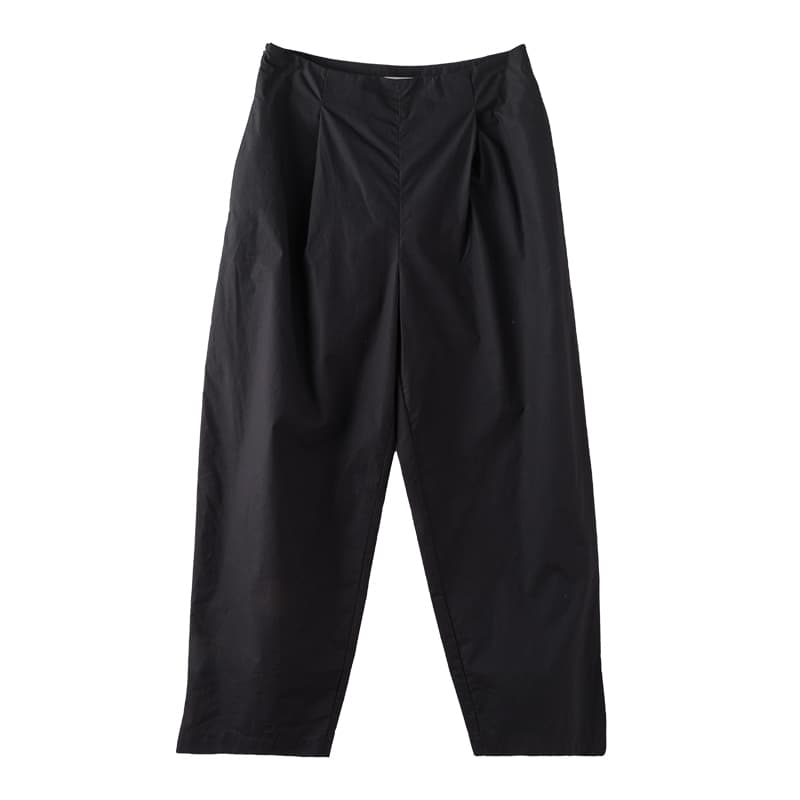 アウトドアファッション 涼やか麻混ワイドパンツ