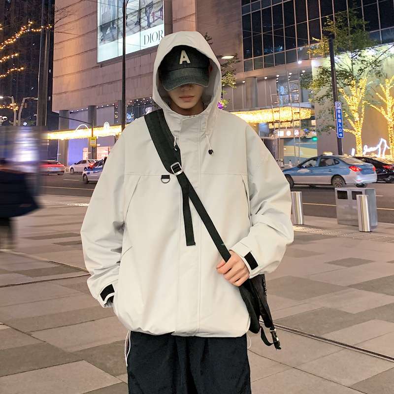 アウトドアファッション マウンテンパーカー ダブルジップ 中綿付き