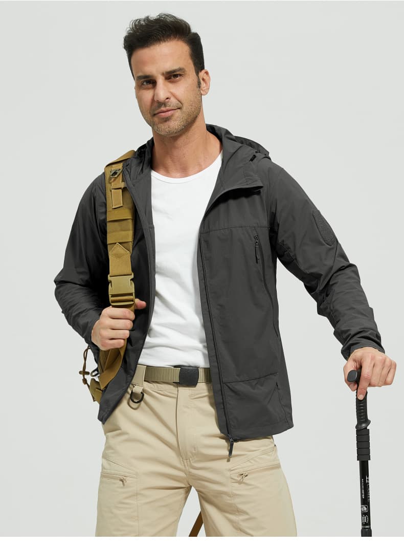 アウトドアファッション 多機能防水フード付きアウトドアジャケット