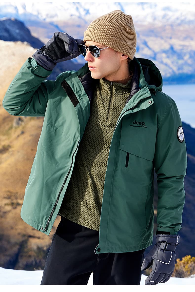 アウトドアファッション 冬山仕様 多機能防寒ジャケット