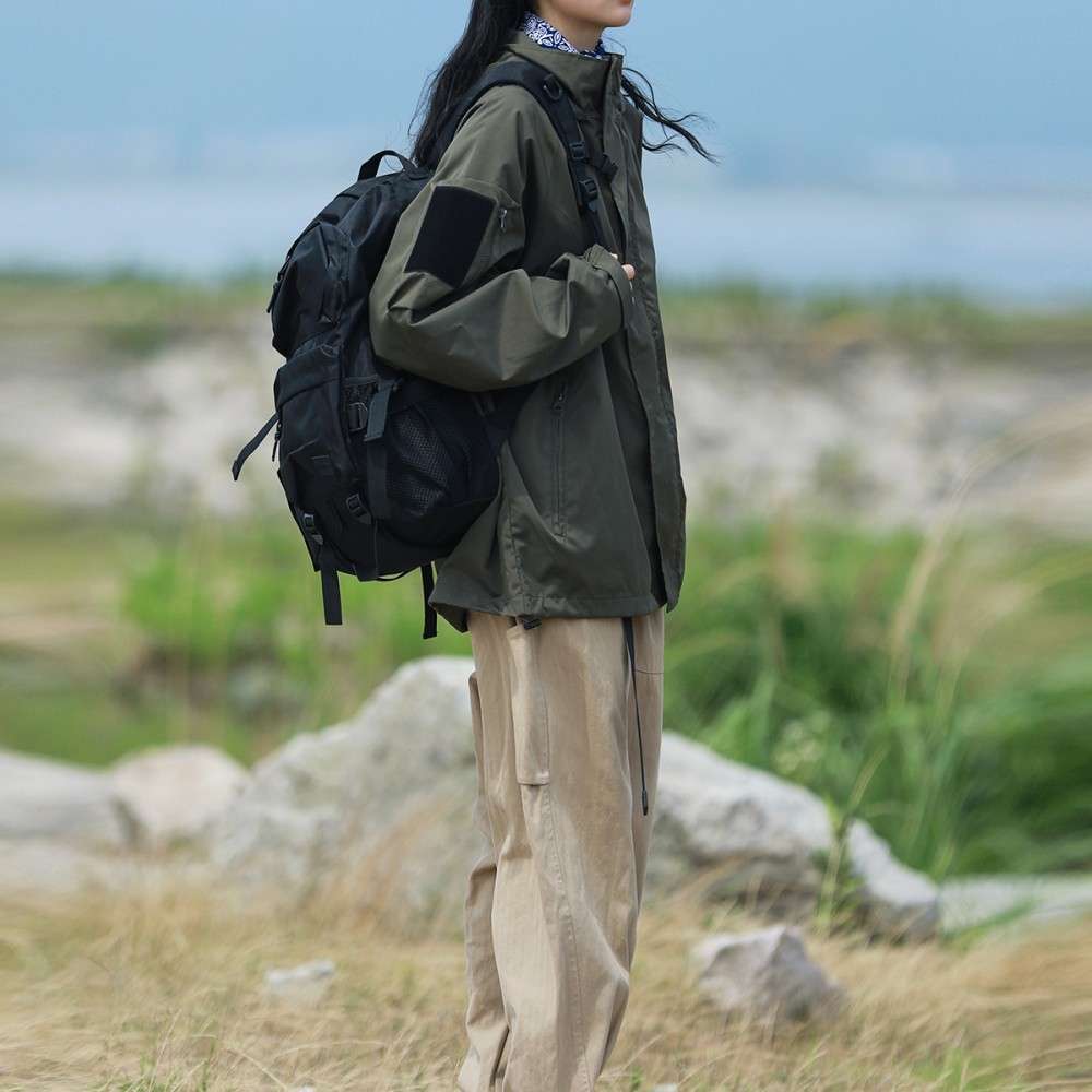 アウトドアファッション ソフトシルエット アウトドアパーカー