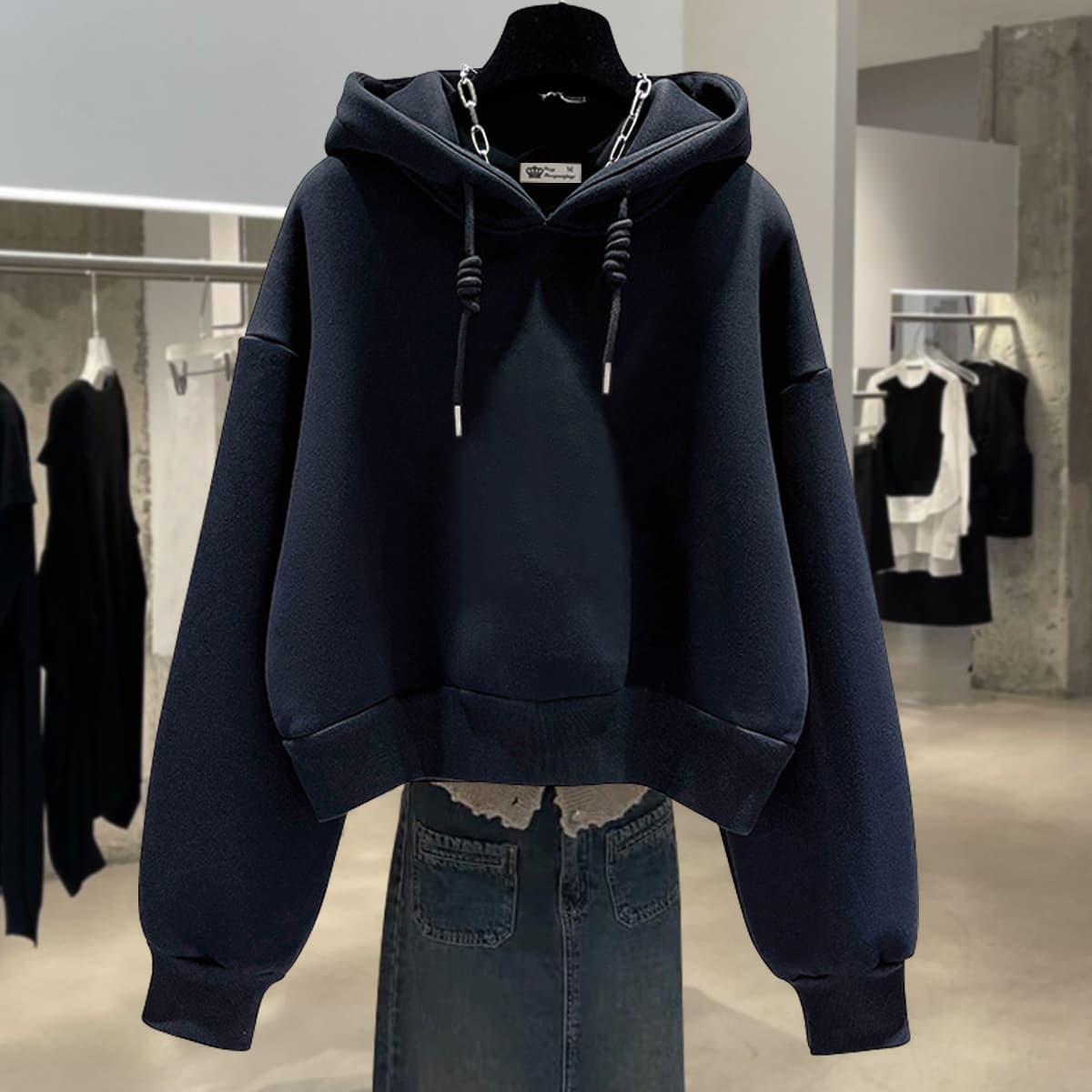 アウトドアファッション ゆったりシルエット 裏起毛フーディー