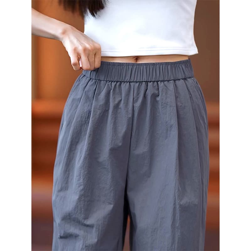 アウトドアファッション 楽ちん軽量ワイドパンツ