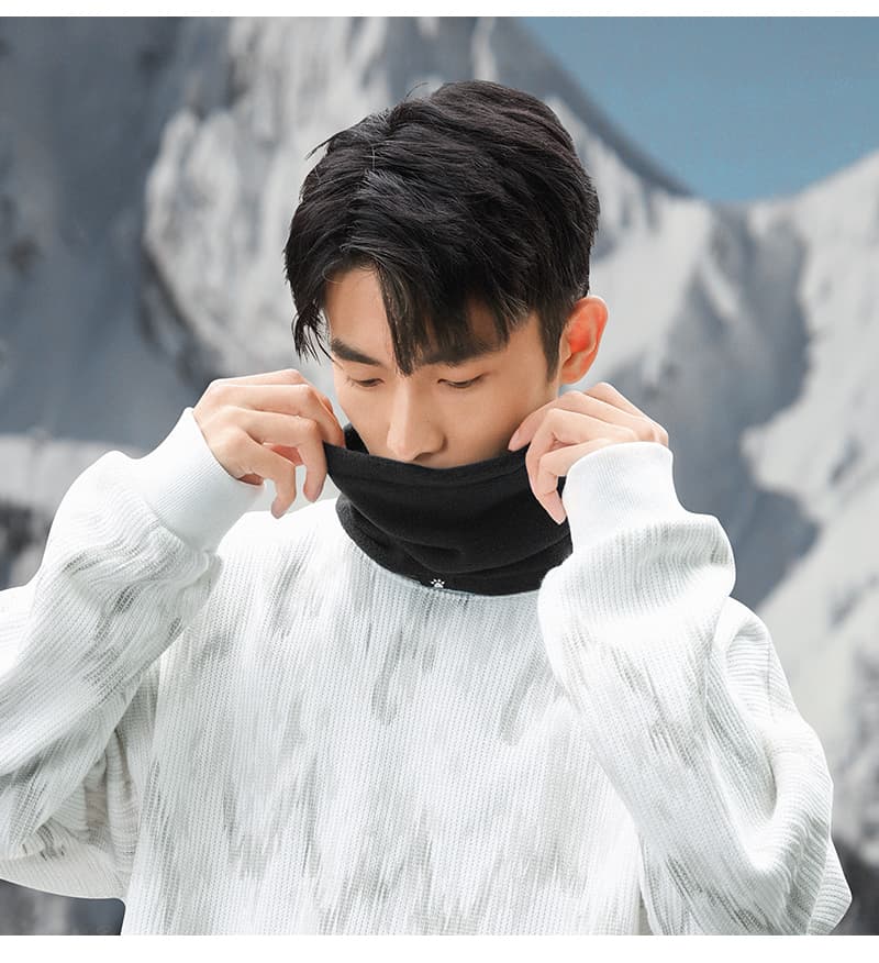 アウトドアファッション 防寒ネックウォーマー付き高機能フリース