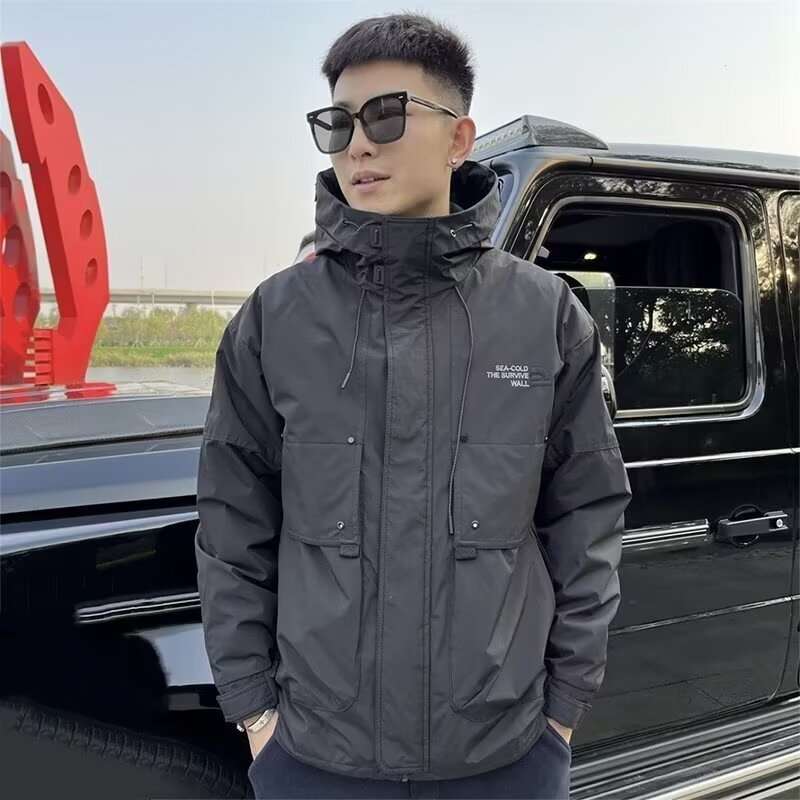 アウトドアファッション 多機能アウトドアウインドブレーカー