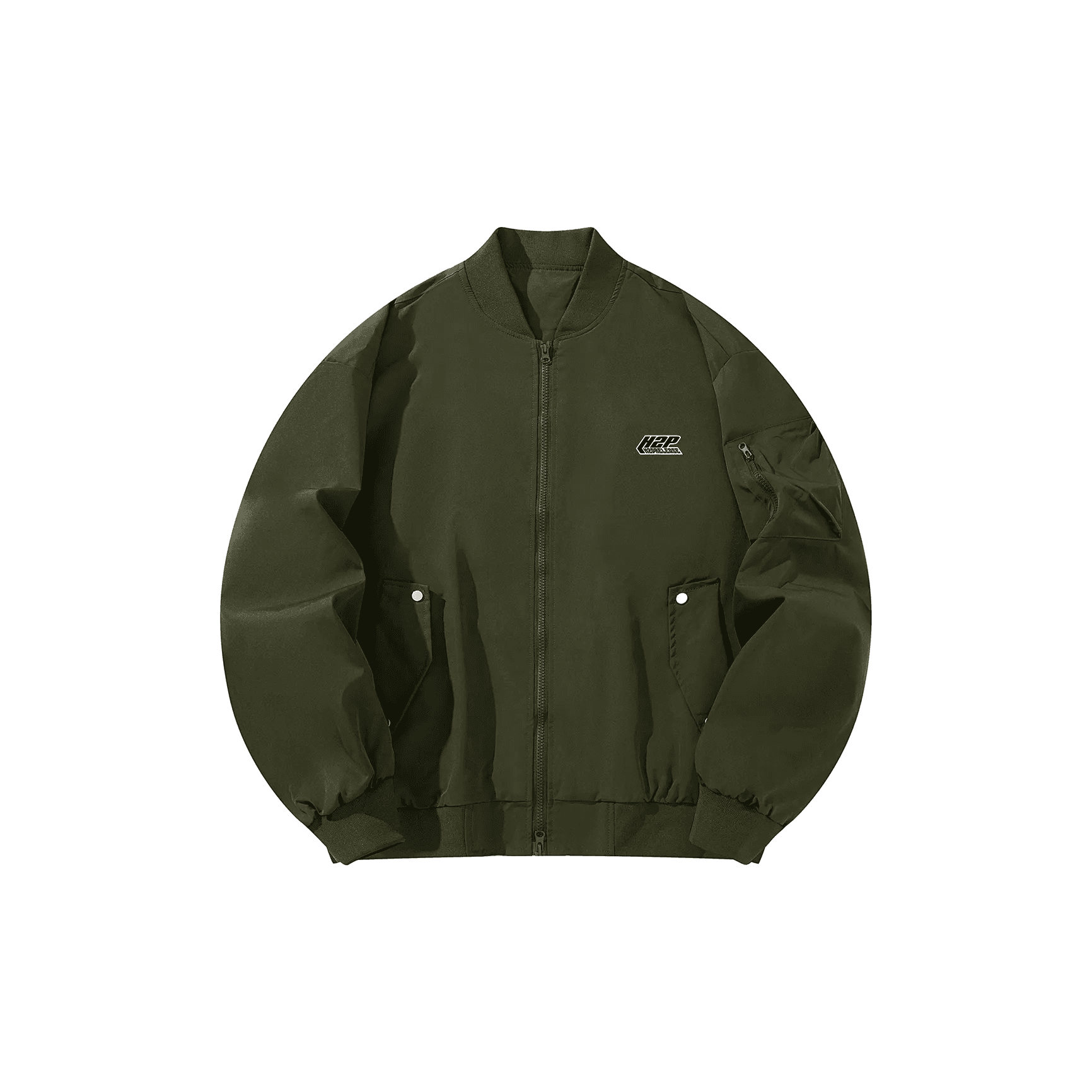 アウトドアファッション シンプル ジップアップ ブルゾン