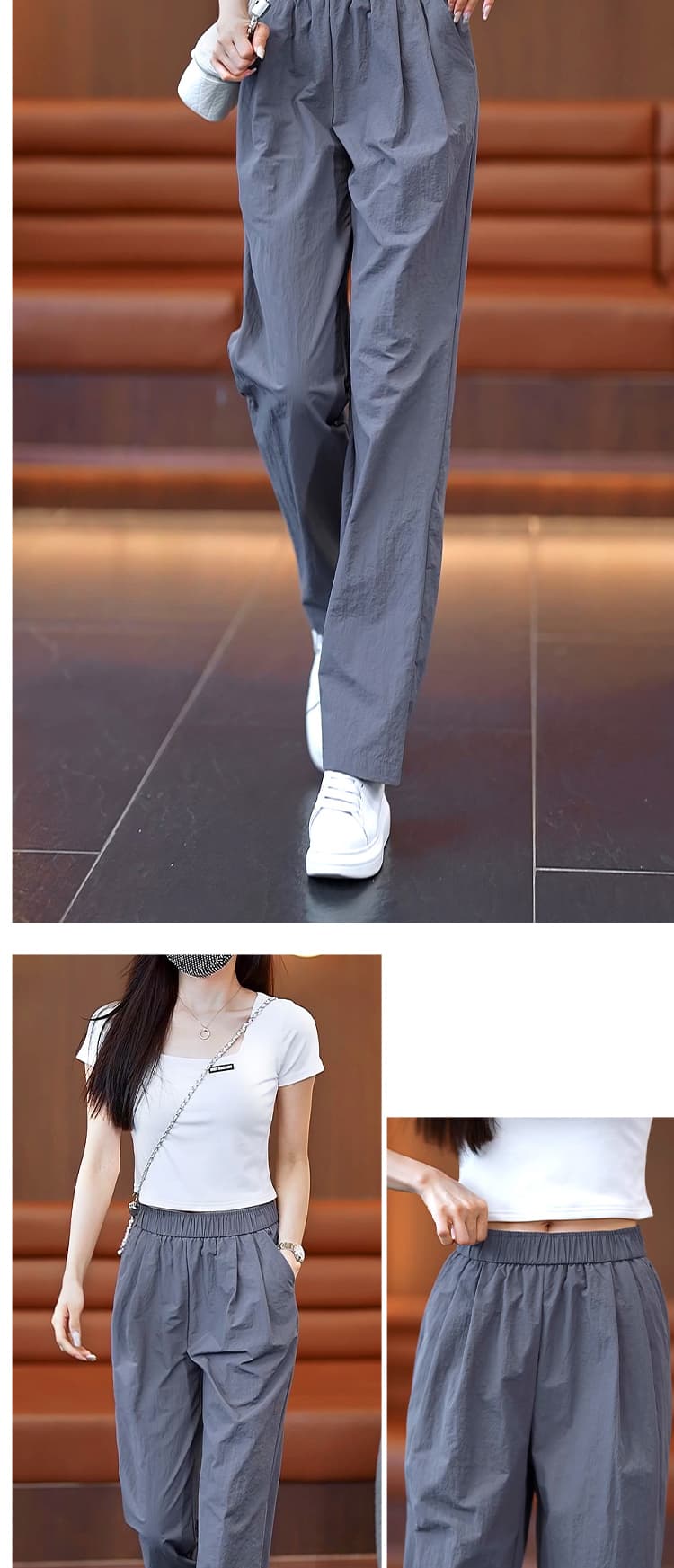 アウトドアファッション 楽ちん軽量ワイドパンツ