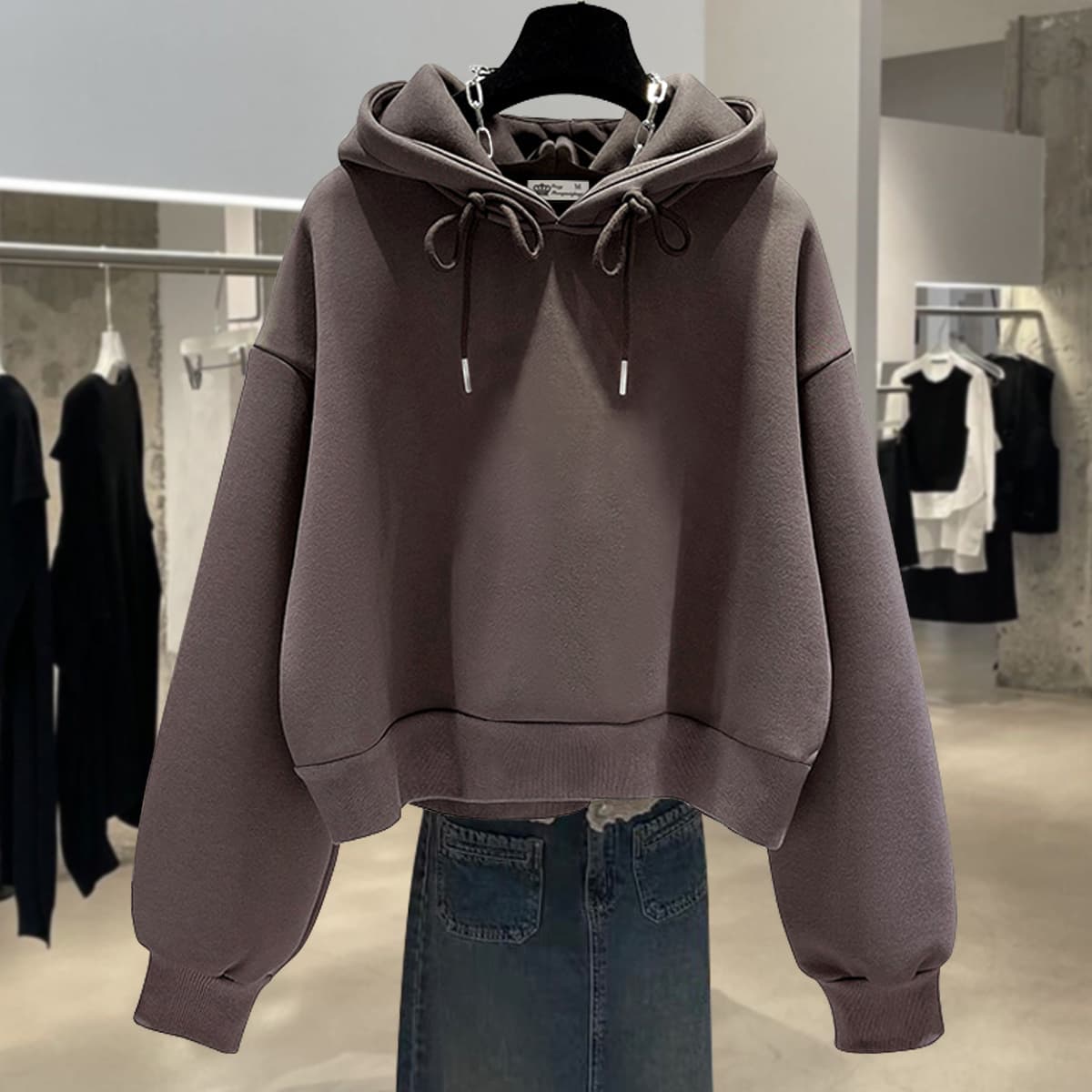 アウトドアファッション ゆったりシルエット 裏起毛フーディー