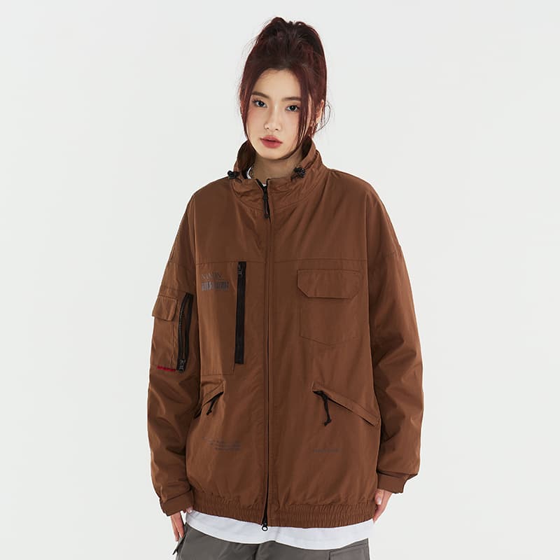 アウトドアファッション マウンテンジップアノラックパーカー