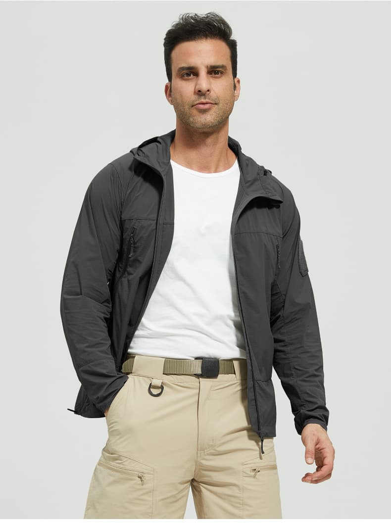 アウトドアファッション 多機能防水フード付きアウトドアジャケット