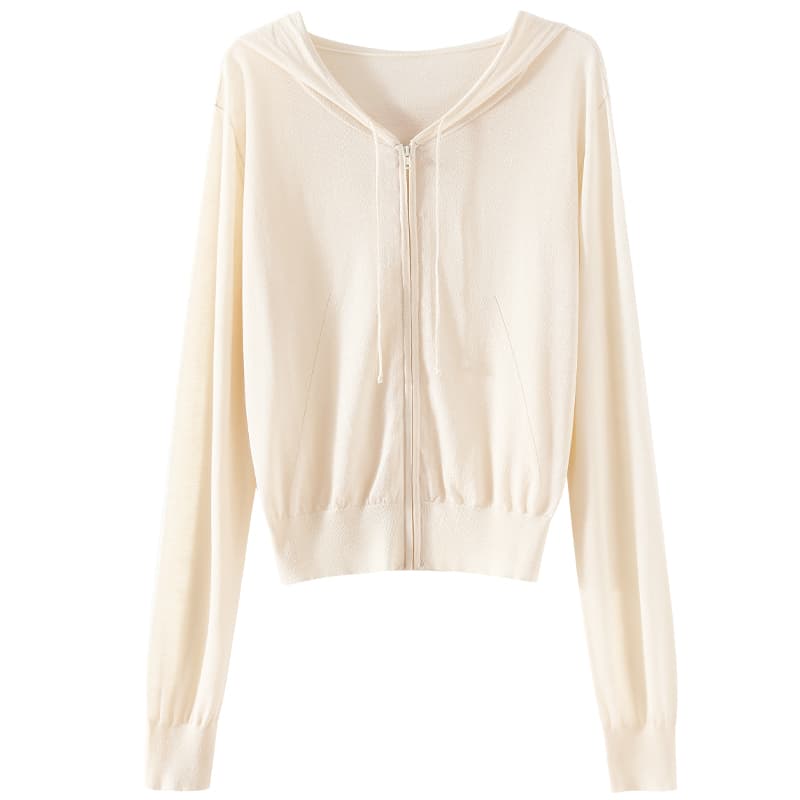 アウトドアファッション 春夏薄手ジップアップパーカー