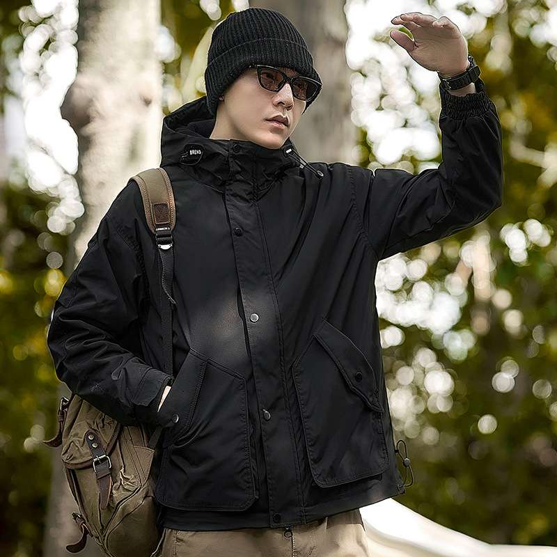 アウトドアファッション アウトドア防寒フード付きジャケット