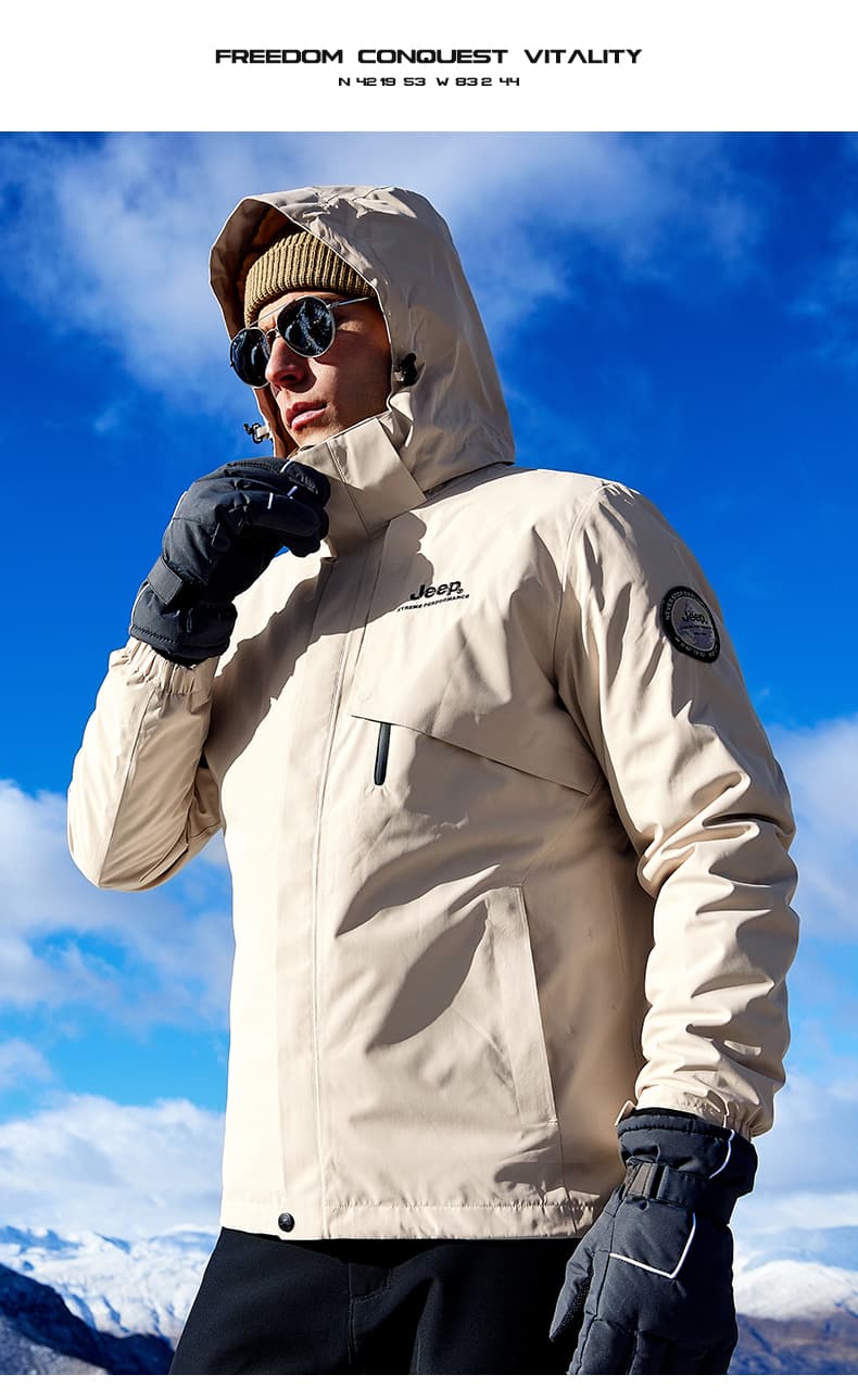 アウトドアファッション 冬山仕様 多機能防寒ジャケット