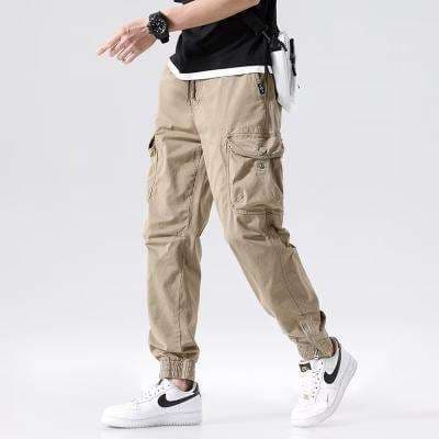 アウトドアファッション 機能性カーゴポケット付きジョガーパンツ