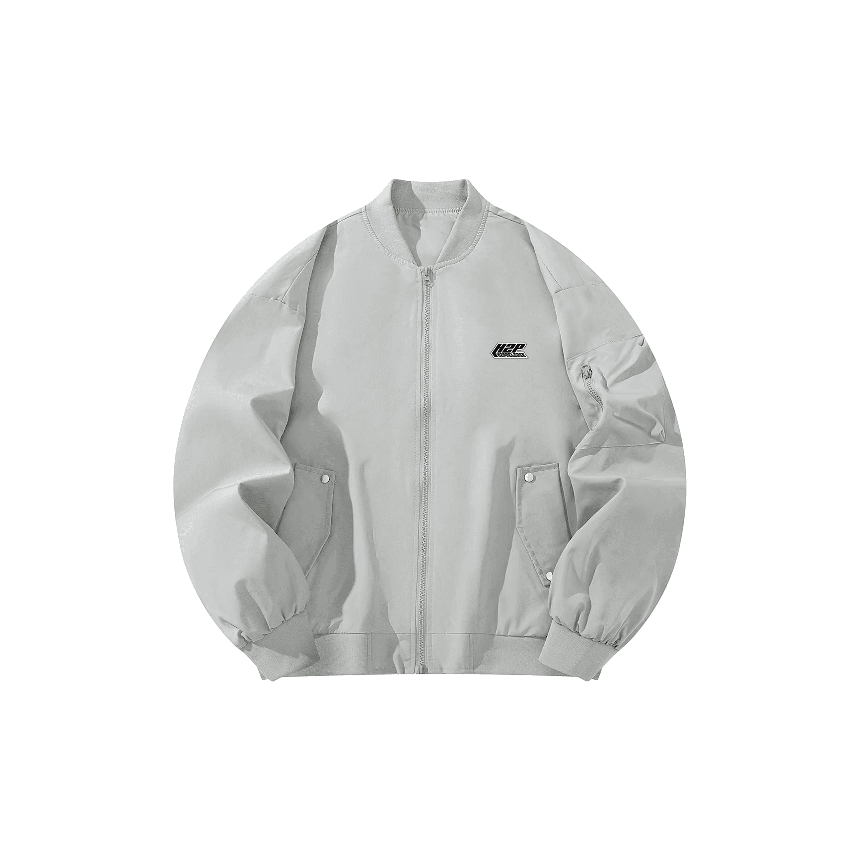 アウトドアファッション シンプル ジップアップ ブルゾン